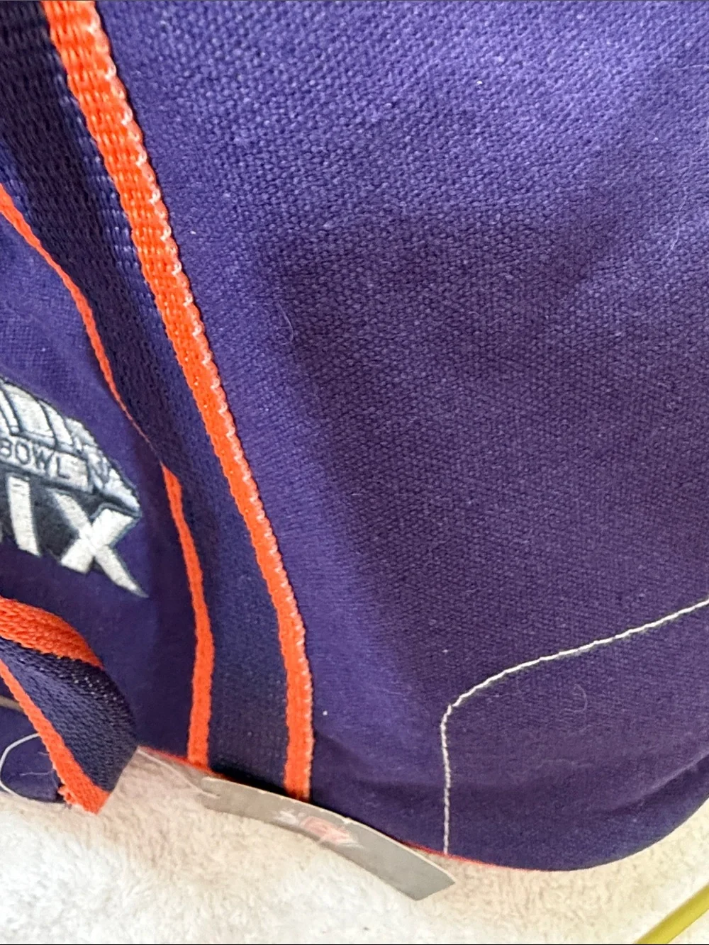 NFL Navy and Orange Canvas Tote Bag